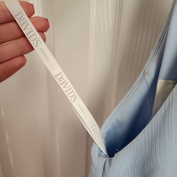 Womens David's Bridal Light Blue Dress~Size 2 - Picture 13 of 16